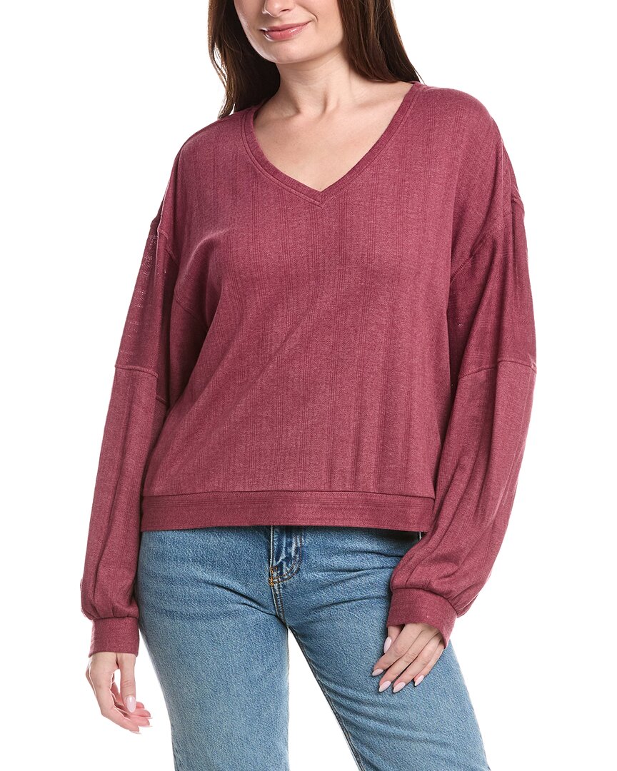 Grey State Top In Red