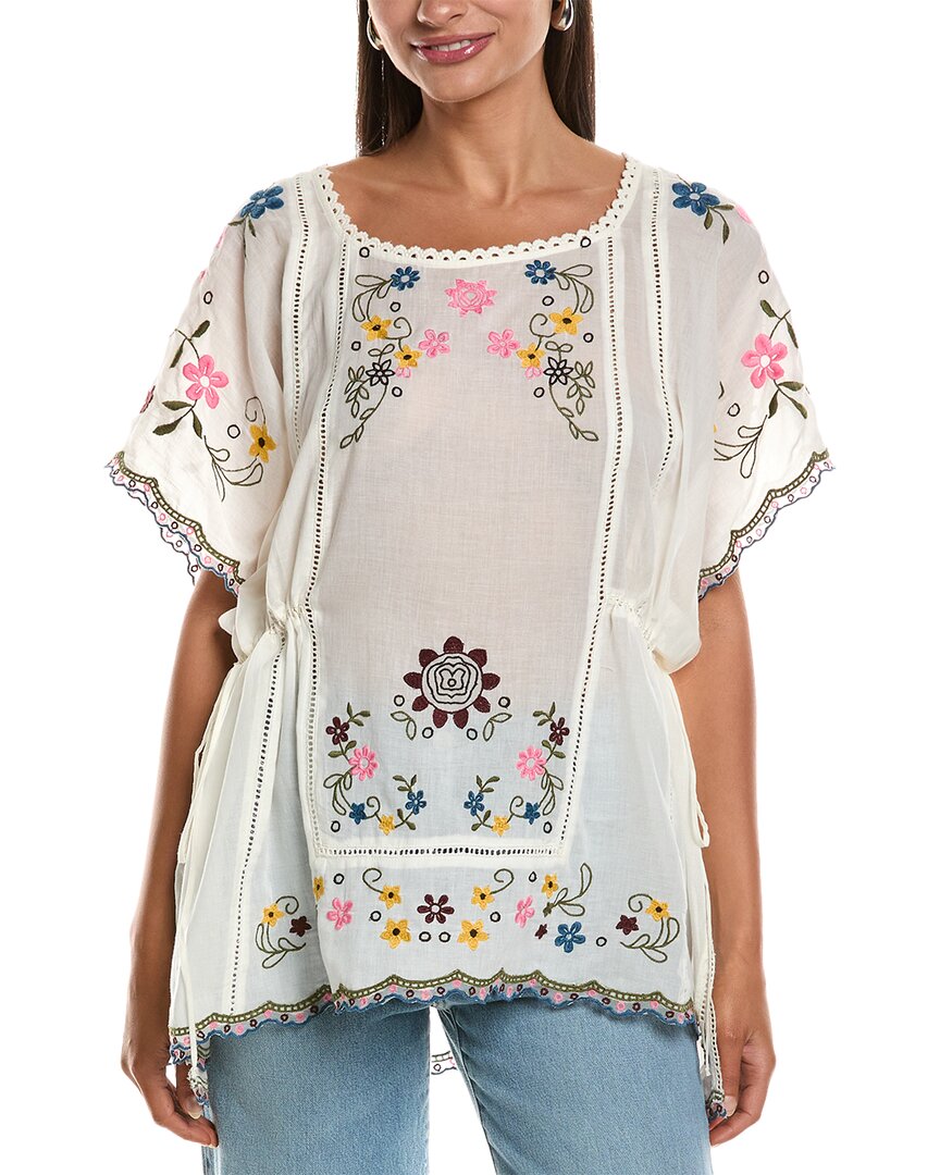 Free People Danielle Embroidered Top