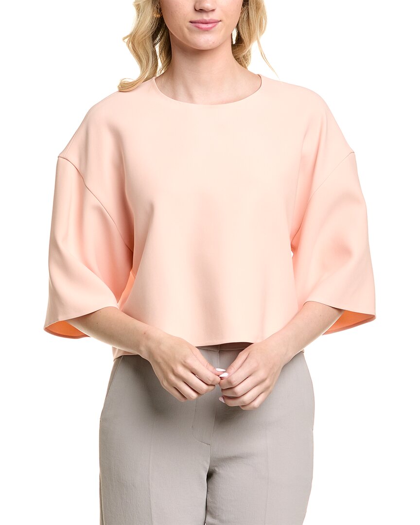 Lafayette 148 New York Dropped-shoulder Silk-blend Blouse
