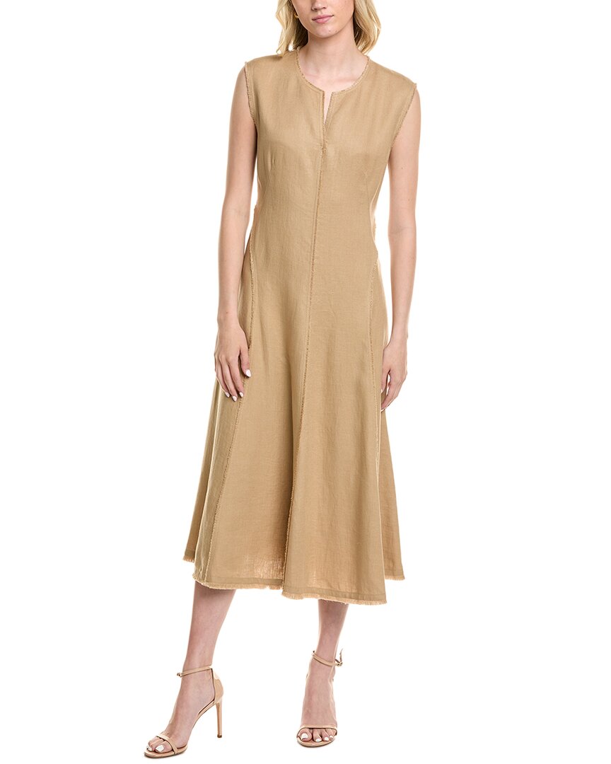 Lafayette 148 New York Plus Linen A-line Dress