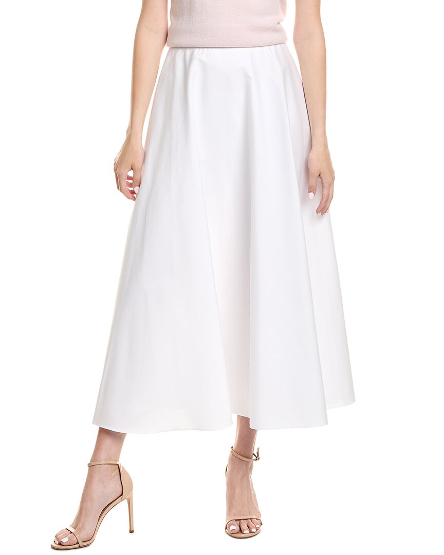 Lafayette 148 New York Bias Cut Flared Silk-blend Maxi Skirt