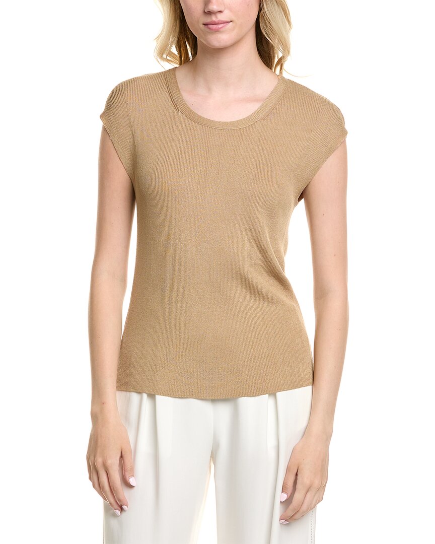 Lafayette 148 Ribbed Wide Silk-blend Pullover