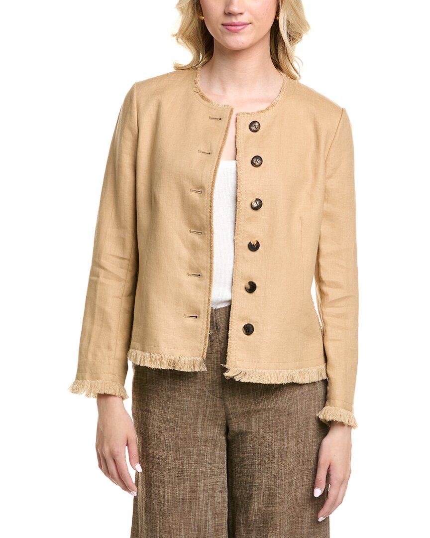 LAFAYETTE 148 LAFAYETTE 148 NEW YORK PETITE FITTED LINEN JACKET
