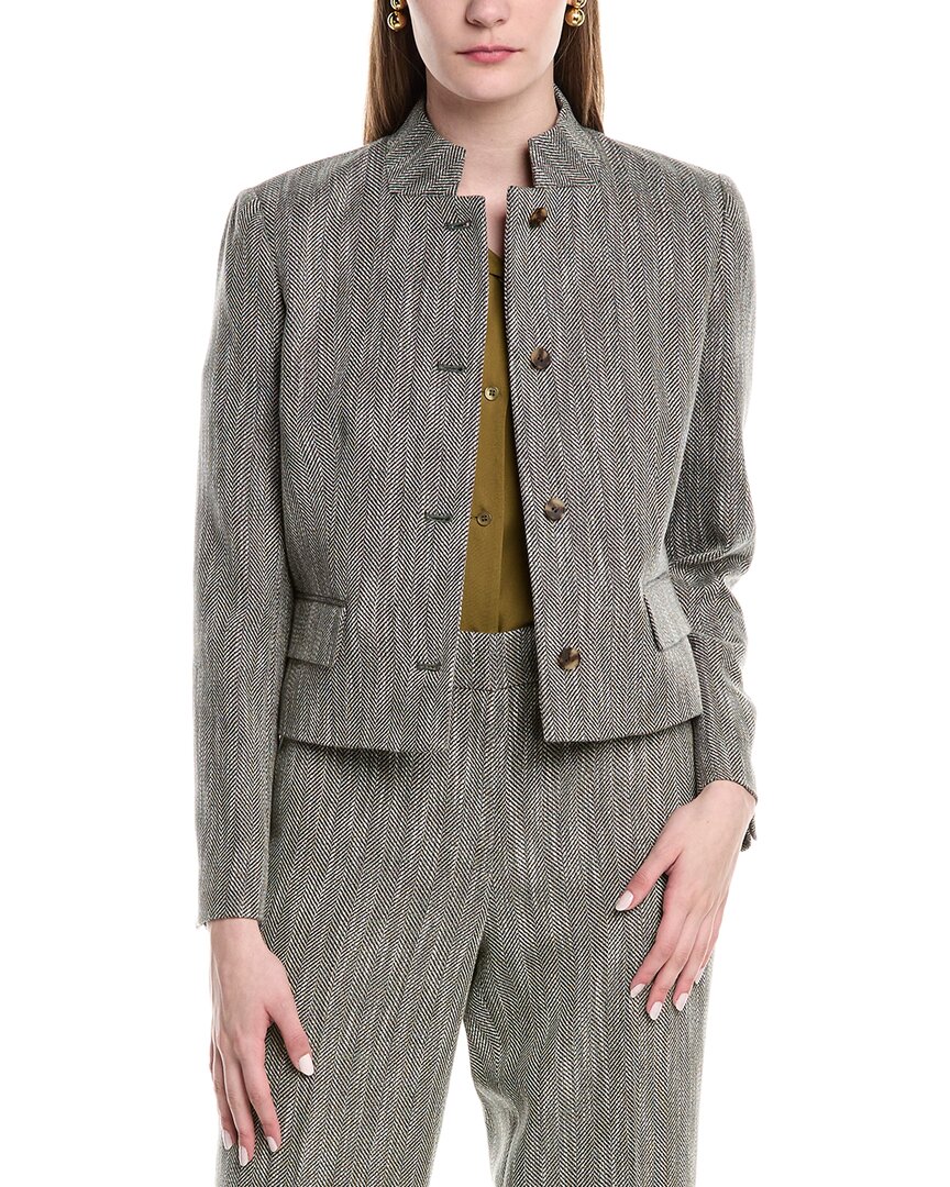 Lafayette 148 New York Lex Linen & Wool-blend Blazer