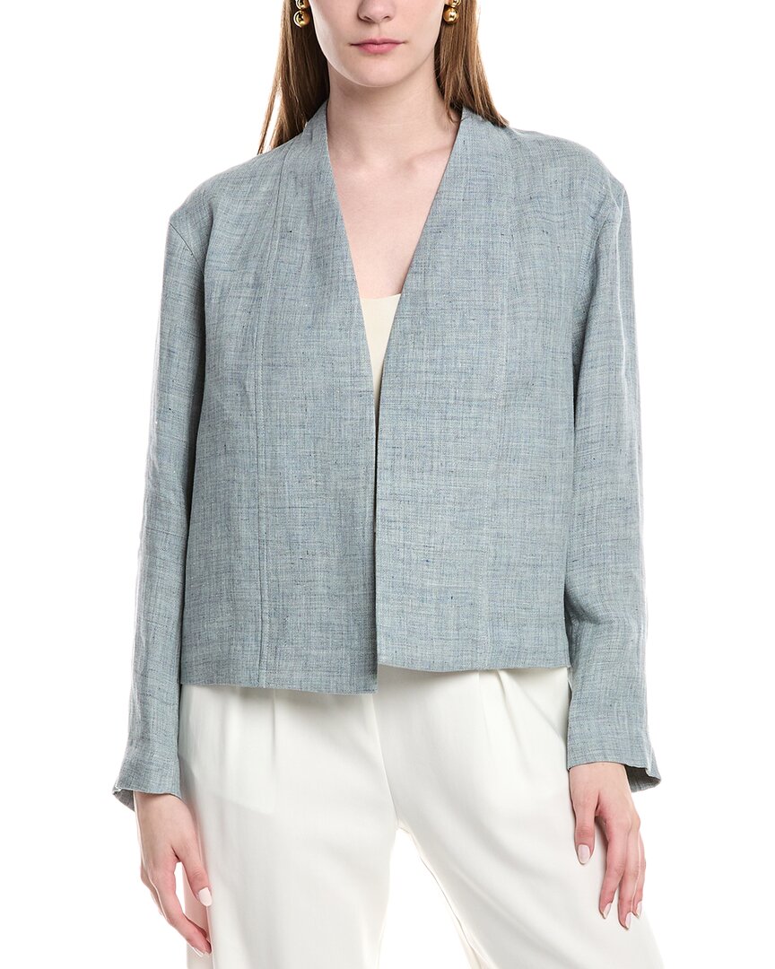 LAFAYETTE 148 LAFAYETTE 148 NEW YORK COLLARLESS LINEN-BLEND JACKET