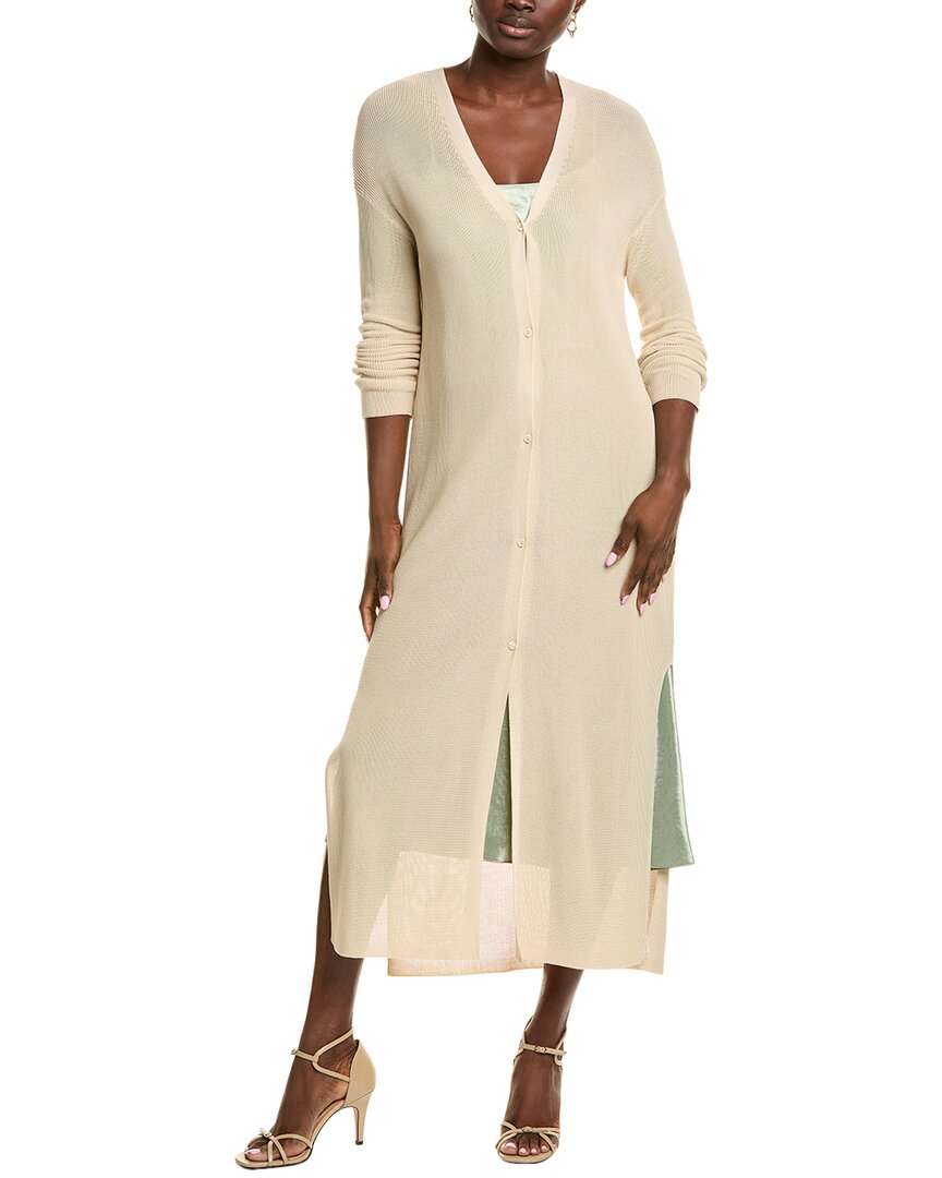Lafayette 148 New York Duster Sweater In Gray