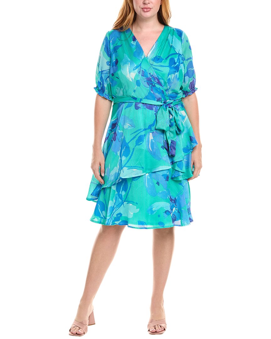 Tahari Asl Plus Tiered Mini Dress In Multi