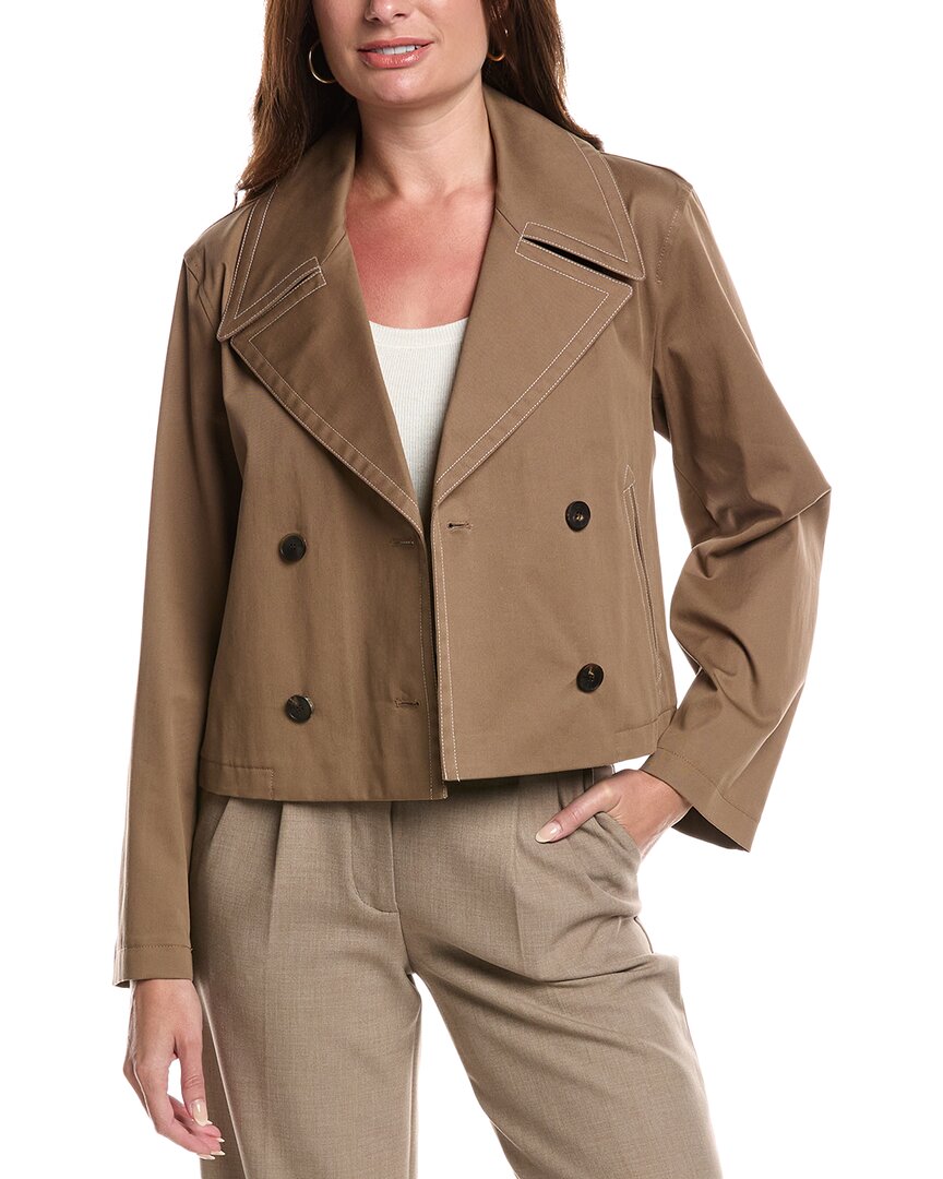 Lafayette 148 New York Double-breasted Jacket In Brown
