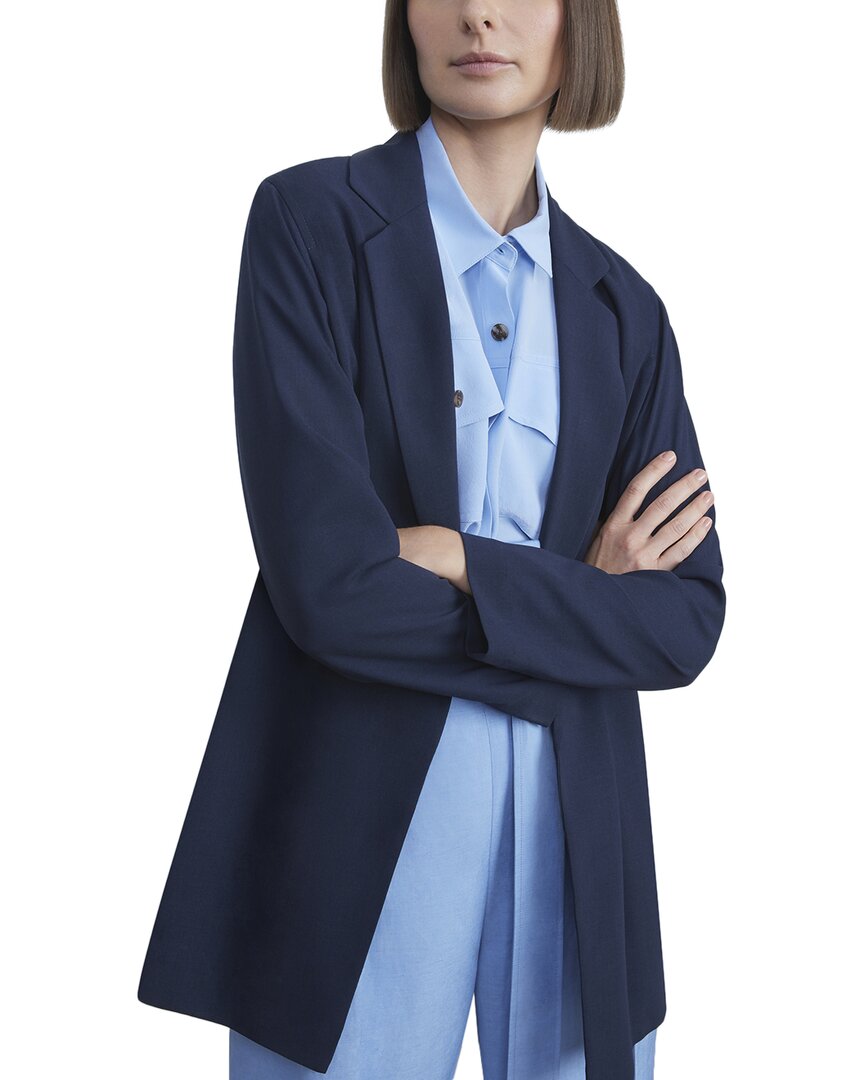Lafayette 148 New York Demarius Wool Topper In Blue