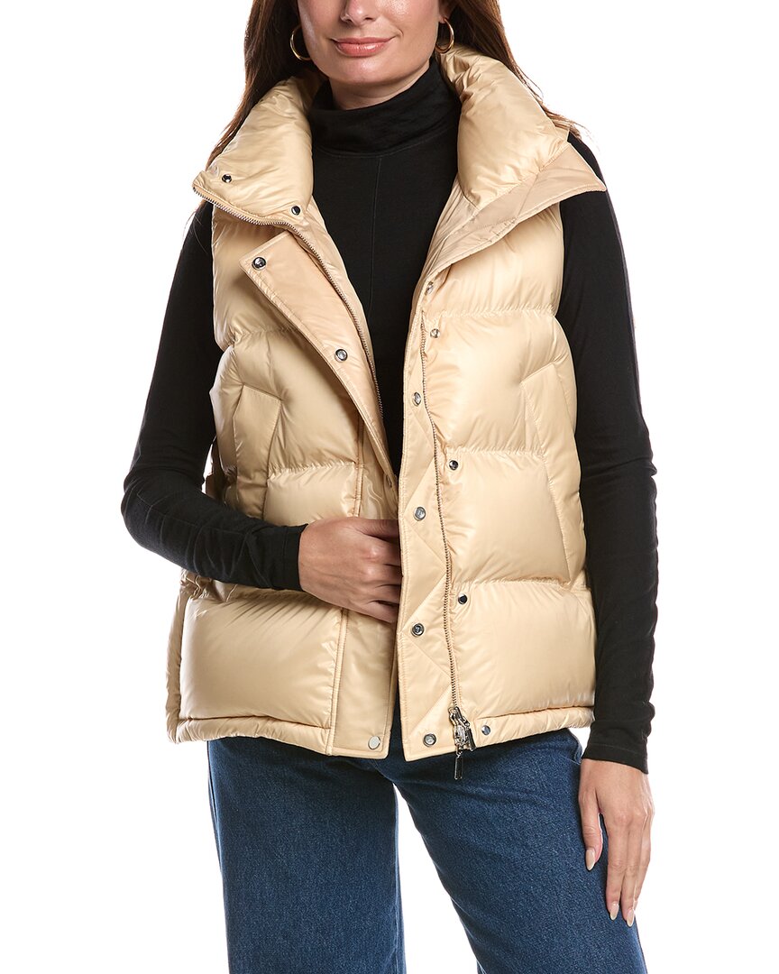 Lafayette 148 New York Outdoor Reversible Puffer Vest In Brown