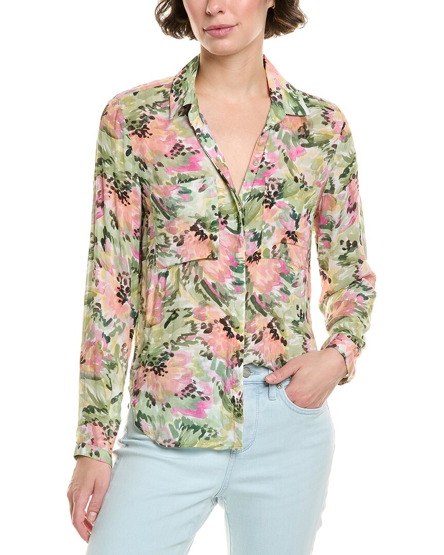 Bella Dahl Full Button Down Hipster Shirt In Gray