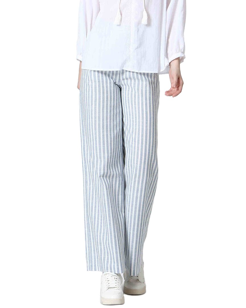 See U Soon Seersucker Linen-blend Trouser In Blue
