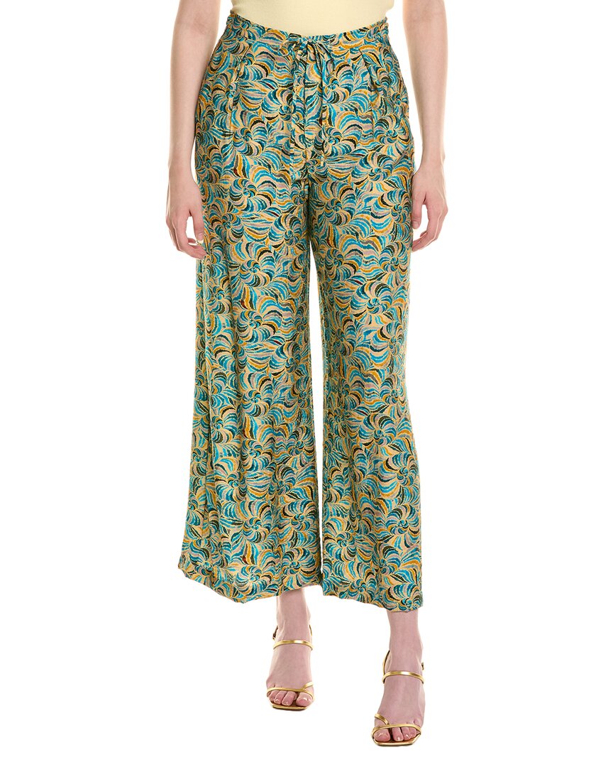 See U Soon Paisley Wide Leg Pant In Green
