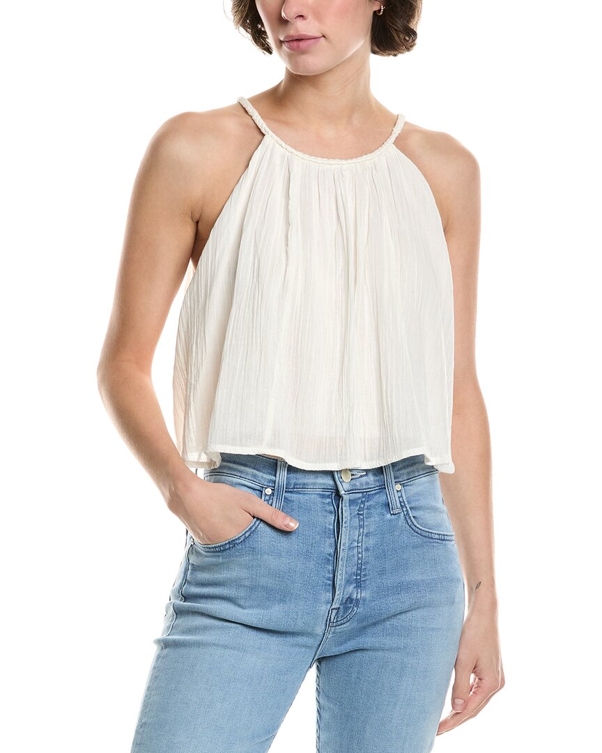 Elan Rope Strap Cotton Cover-up Tank In White