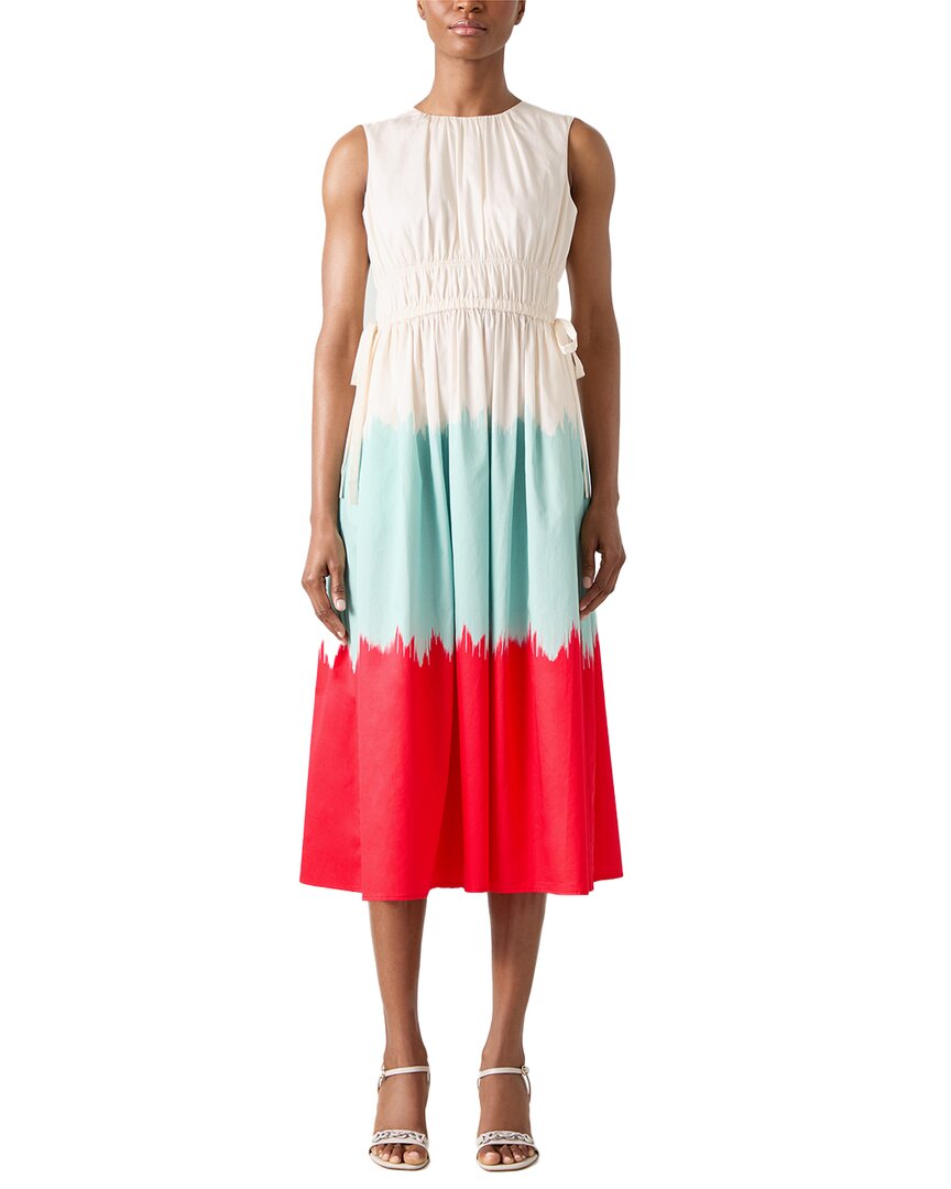 Lk Bennett Viola Dip Dye Print Tie Waist Midi Dress