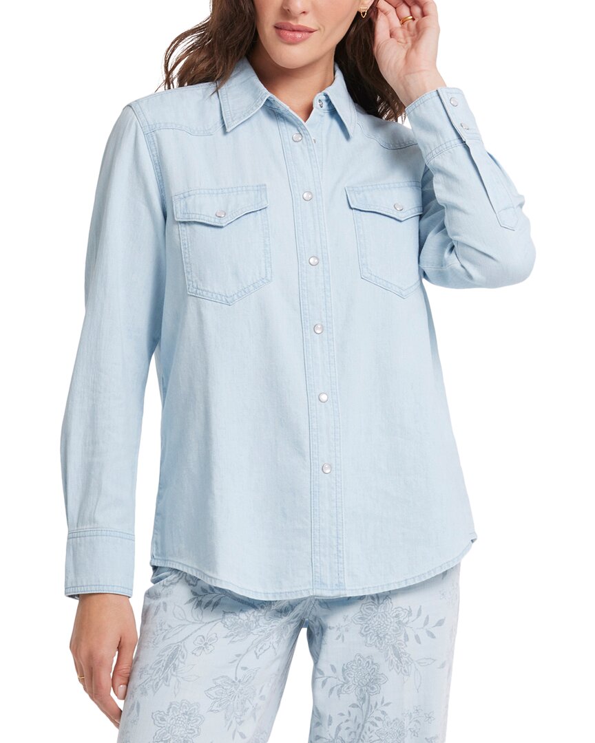 Nydj Denim Shirt In Blue