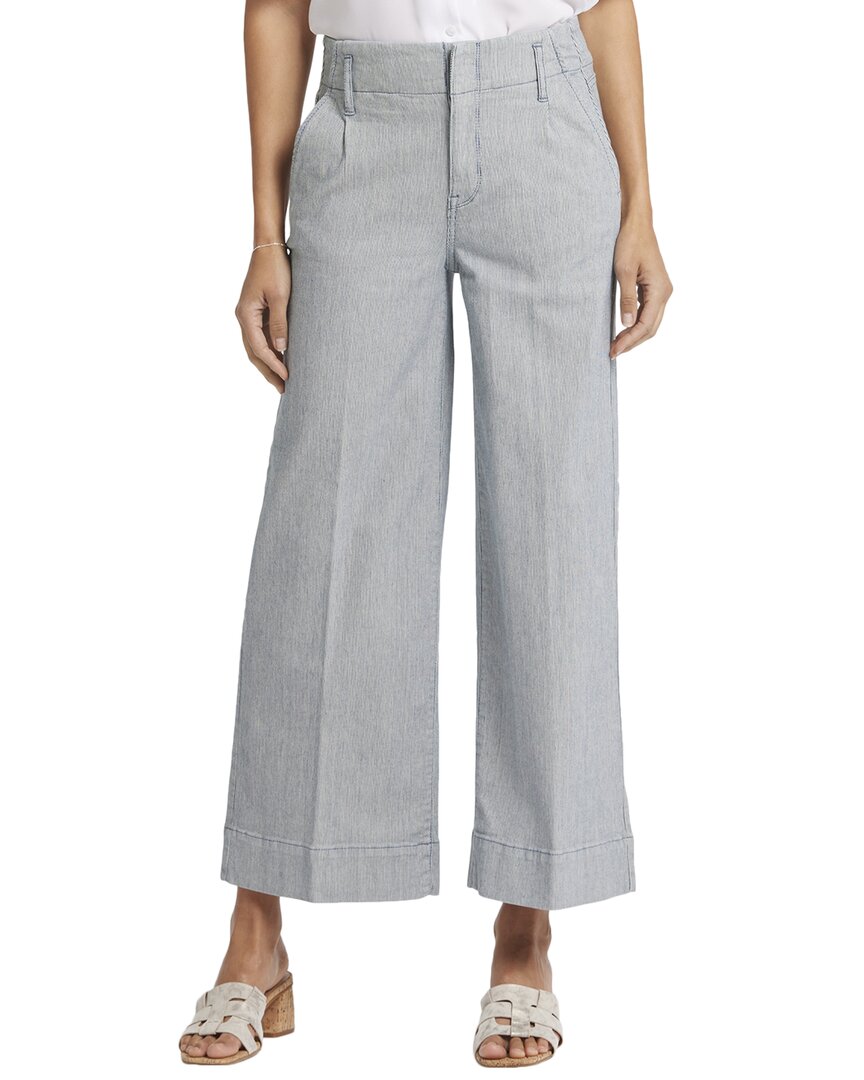 Nydj Mona Striped High Rise Wide Leg Pants