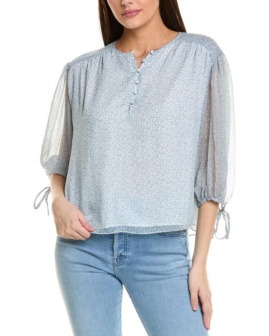 1.state Pintuck Blouse In Blue