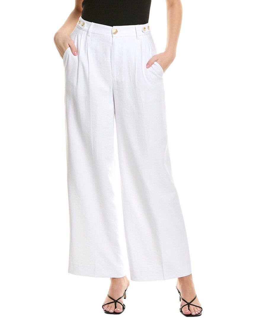 1.state Button Detail Wide Leg Pant