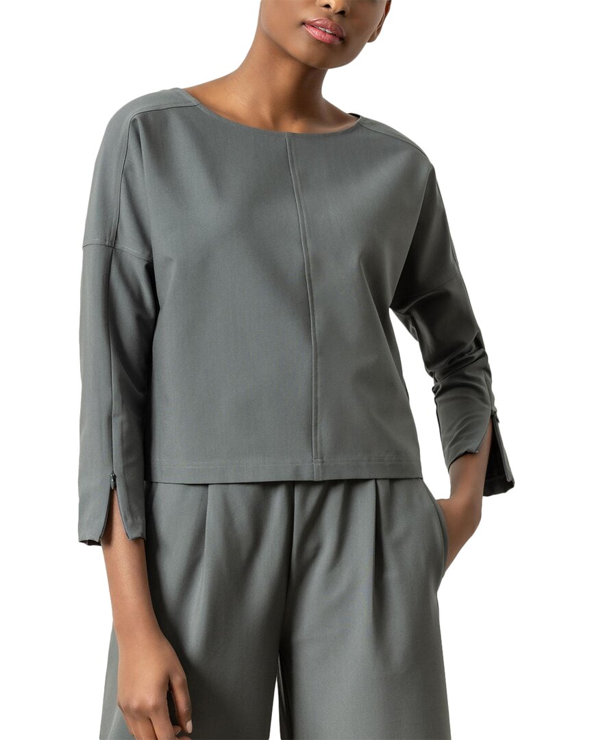 Lilla P Zip Detail Seamed Top