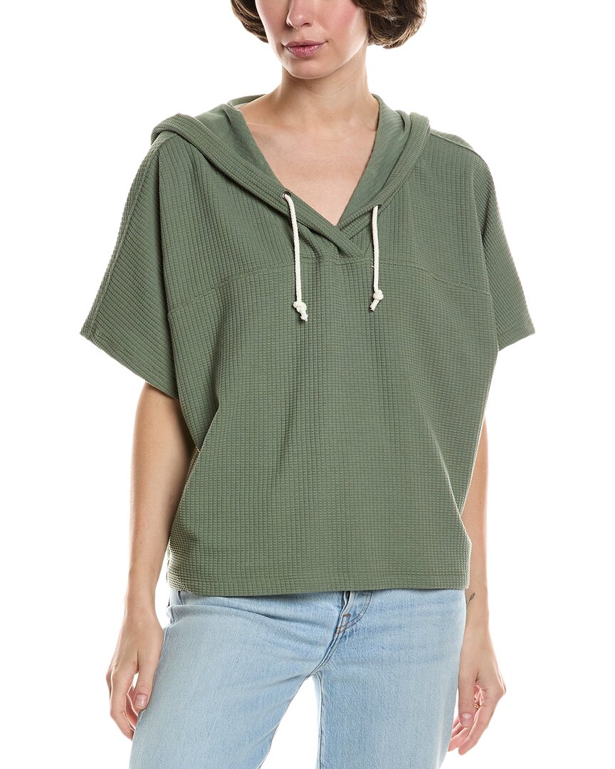 Lilla P Hoodie Poncho In Green