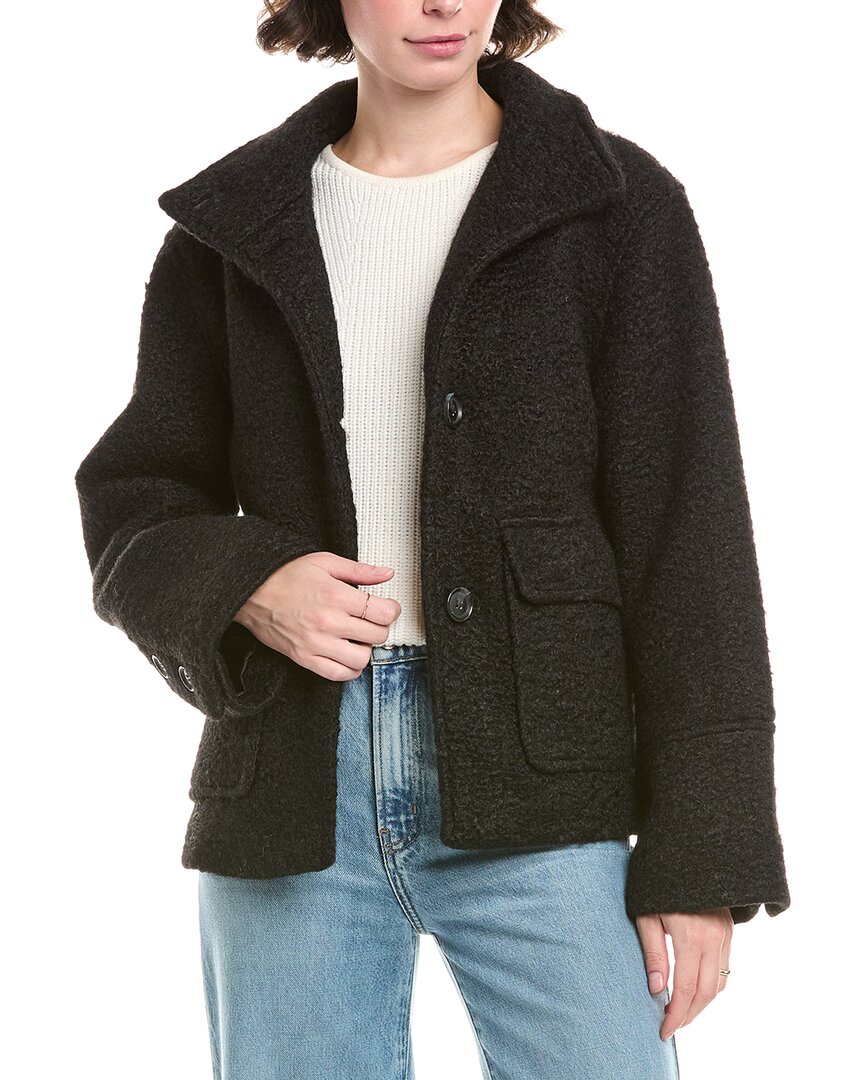 Sam Edelman Stand Collar Jacket In Black