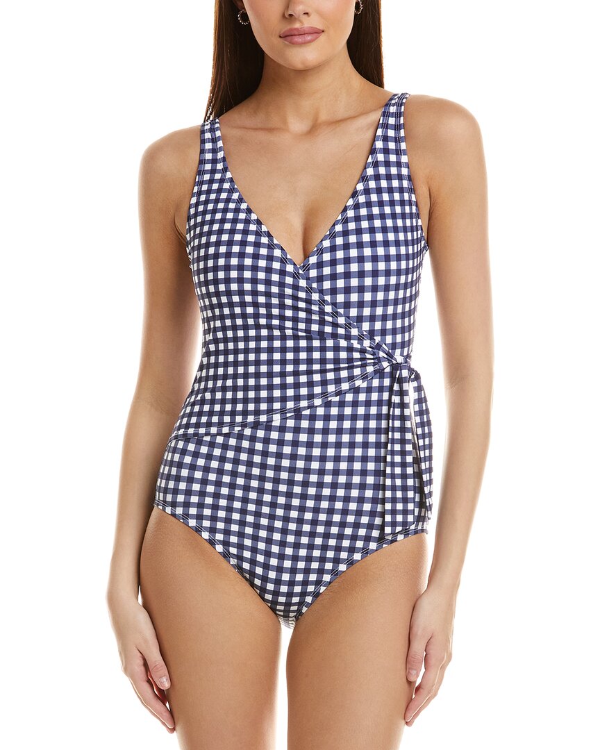 Shop Tommy Bahama Gingham Wrap Front One-piece