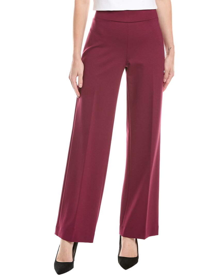Anne Klein Wide Leg Trouser In Burgundy