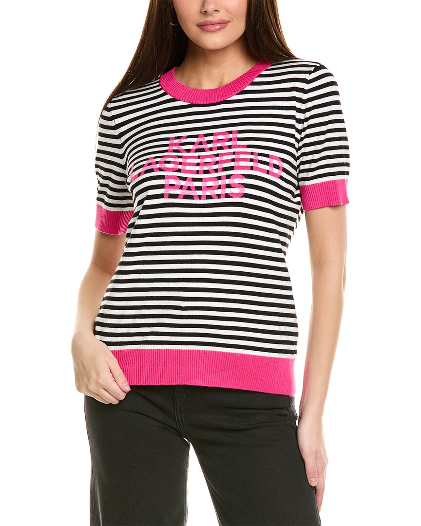 Karl Lagerfeld Stripe Logo Sweater