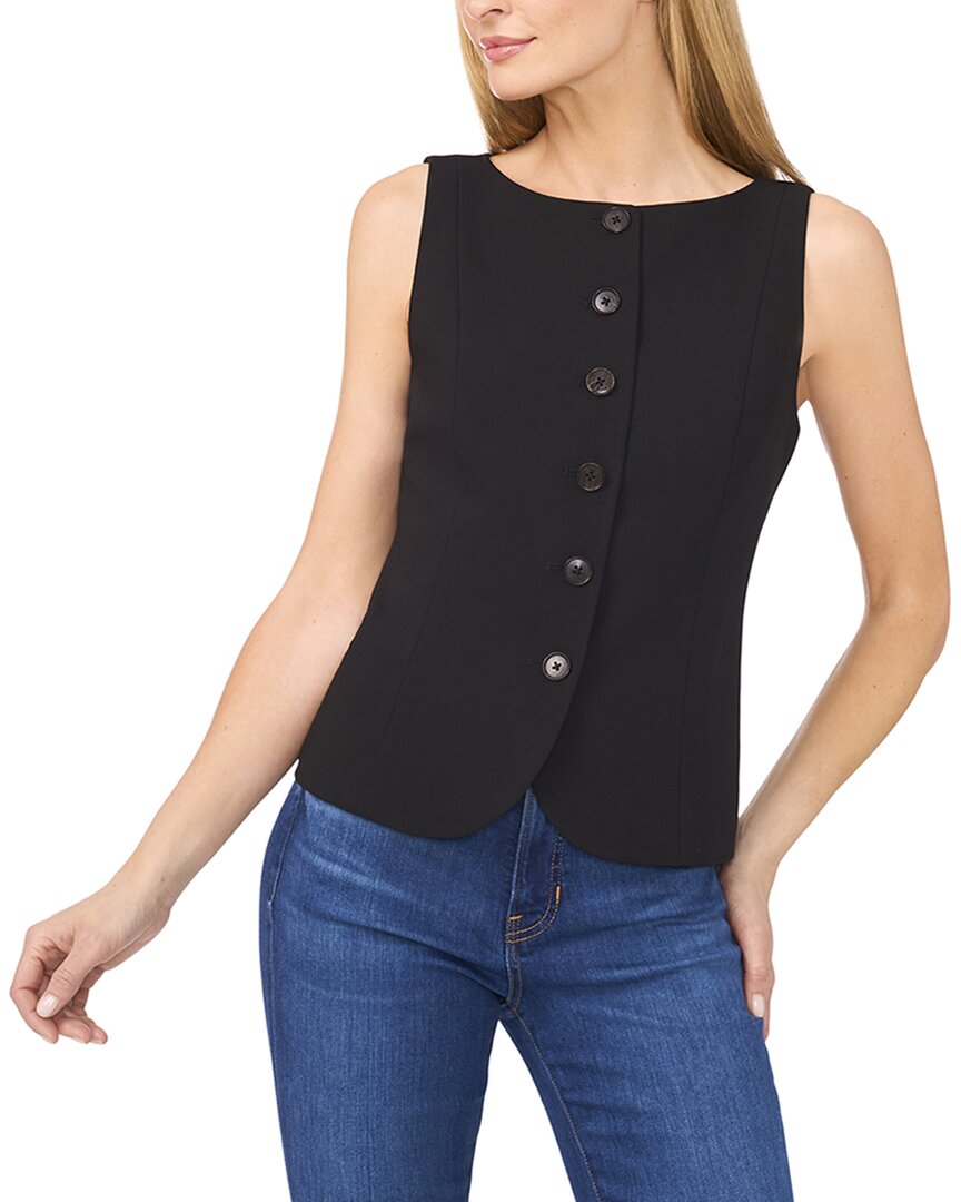 Cece Boat Neck Waistcoat In Black