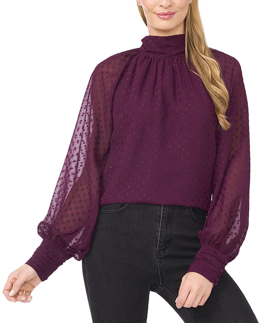 Cece Blouse In Purple