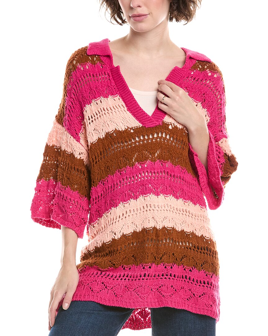 Colette Rose Polo Sweater In Multi