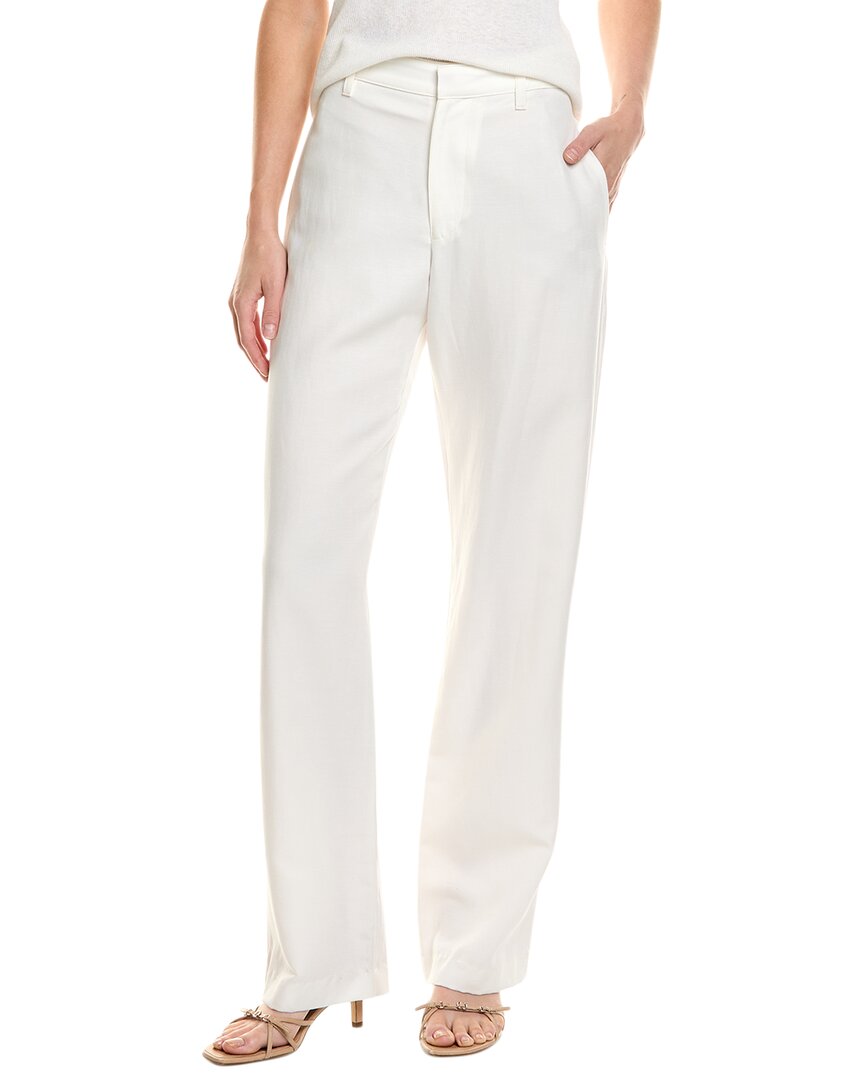 Enza Costa Twill Straight Leg Linen-blend Trouser