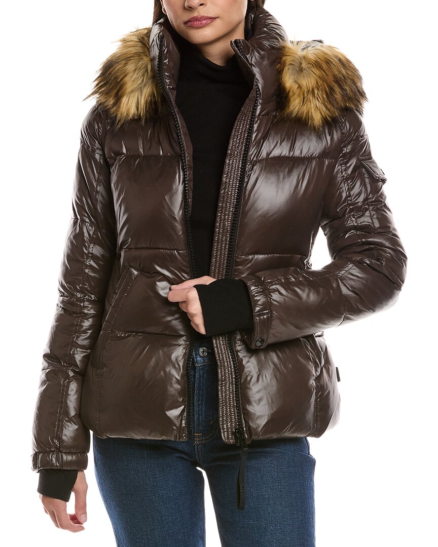 S13 Allie Short Down Jacket In Brown
