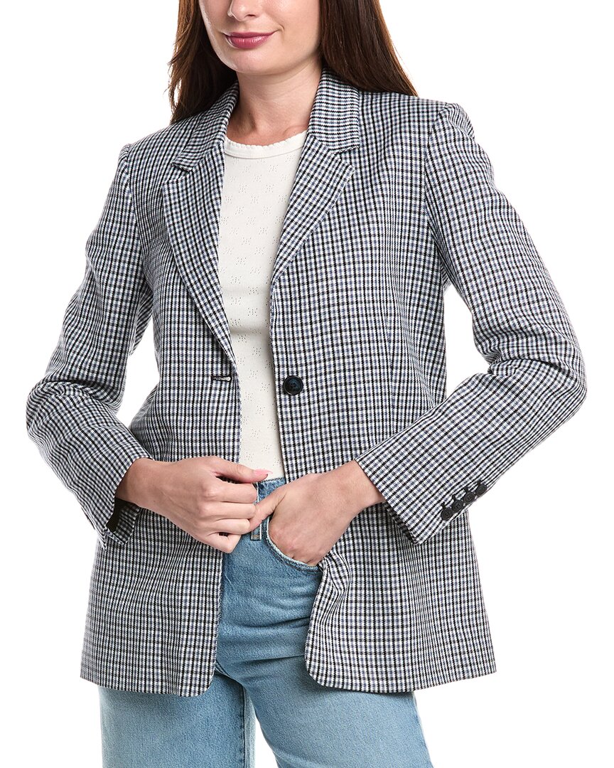 Maje Wool-blend Blazer In Gray
