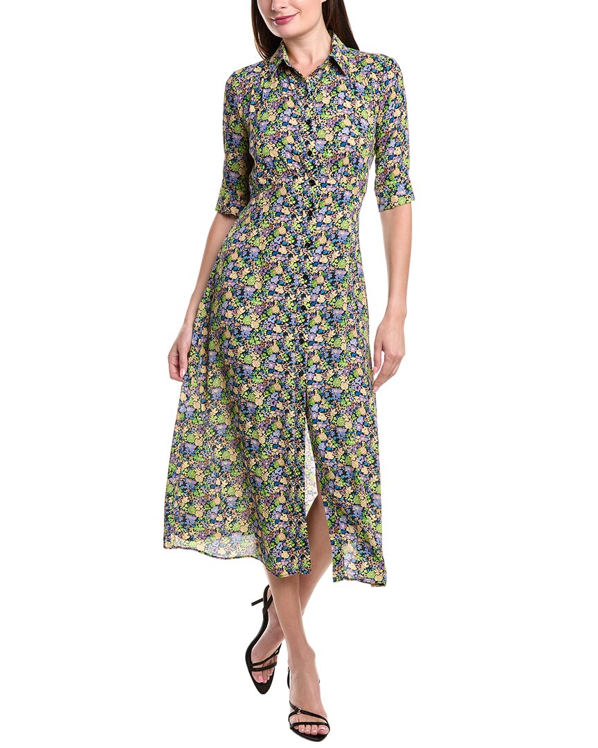 Maje Woman Midi Dress Light Green Size 10 Polyester