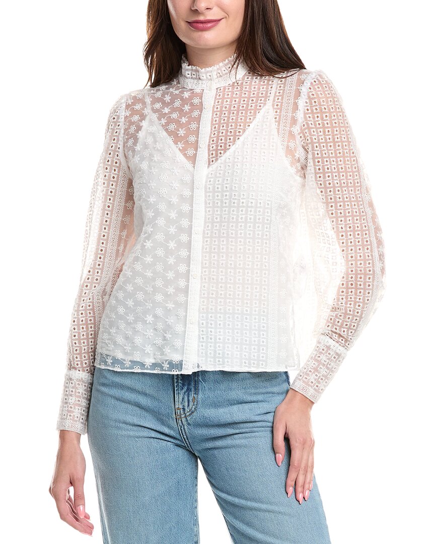 Maje Lace Top In White