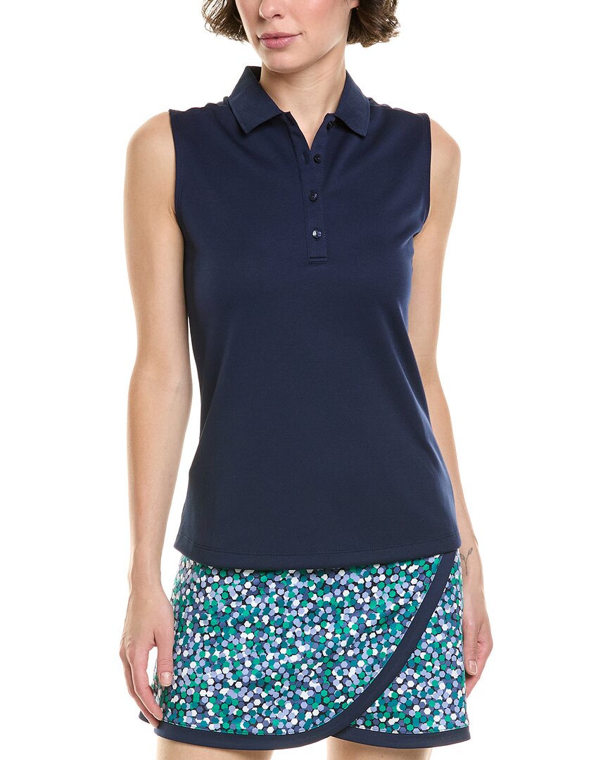 Callaway Twill Knit Polo Shirt In Blue