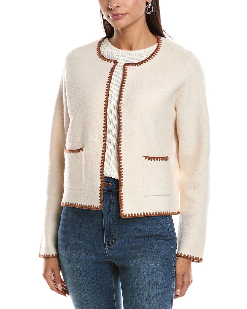 Stella + Lorenzo Cardigan In White