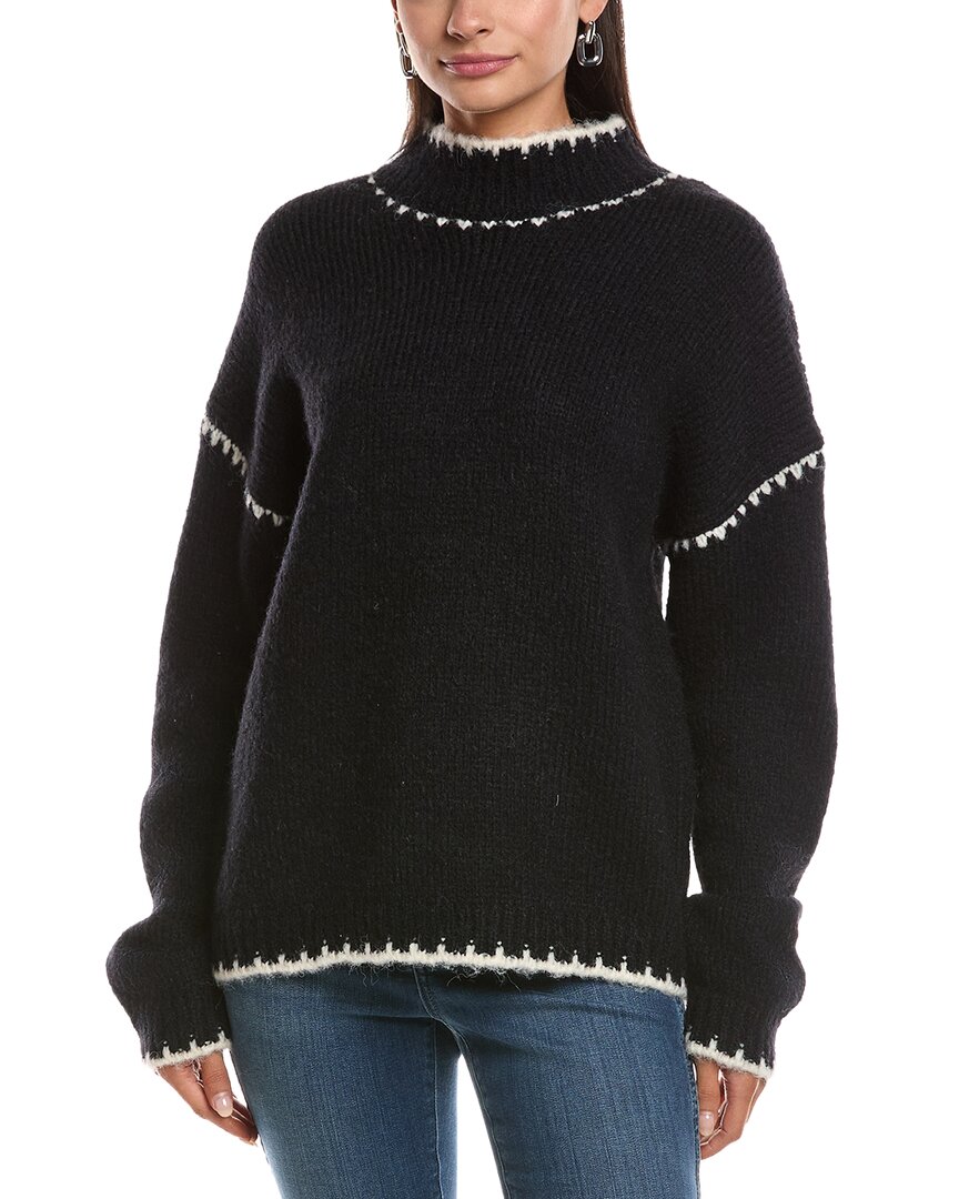 Stella + Lorenzo Turtleneck Sweater In Black