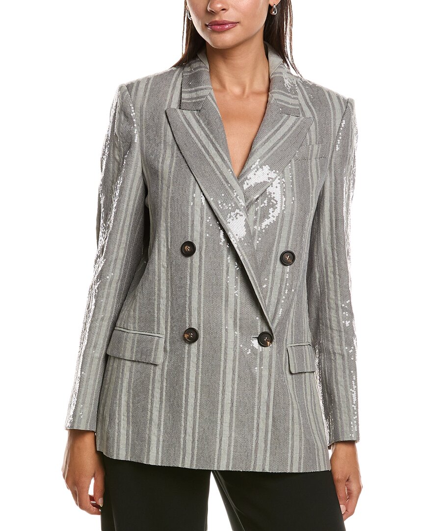 BRUNELLO CUCINELLI BRUNELLO CUCINELLI SEQUIN LINEN BLAZER