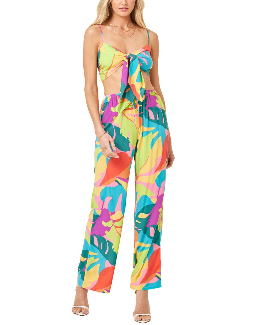 L*space Lspace Tanya Tie Front Cover-up Top In Multi