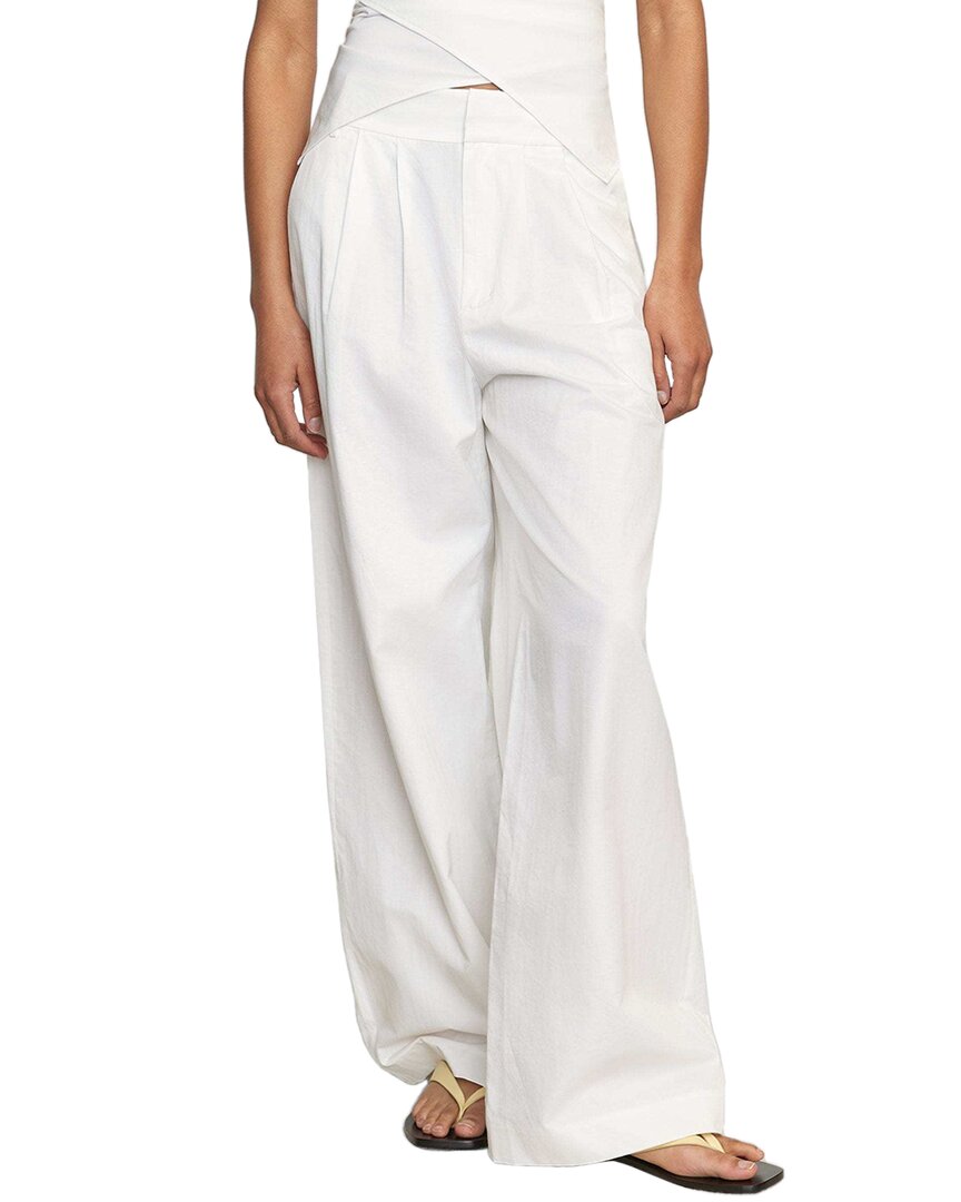 Modern Citizen Blake Pleated Wide Leg Pant In White