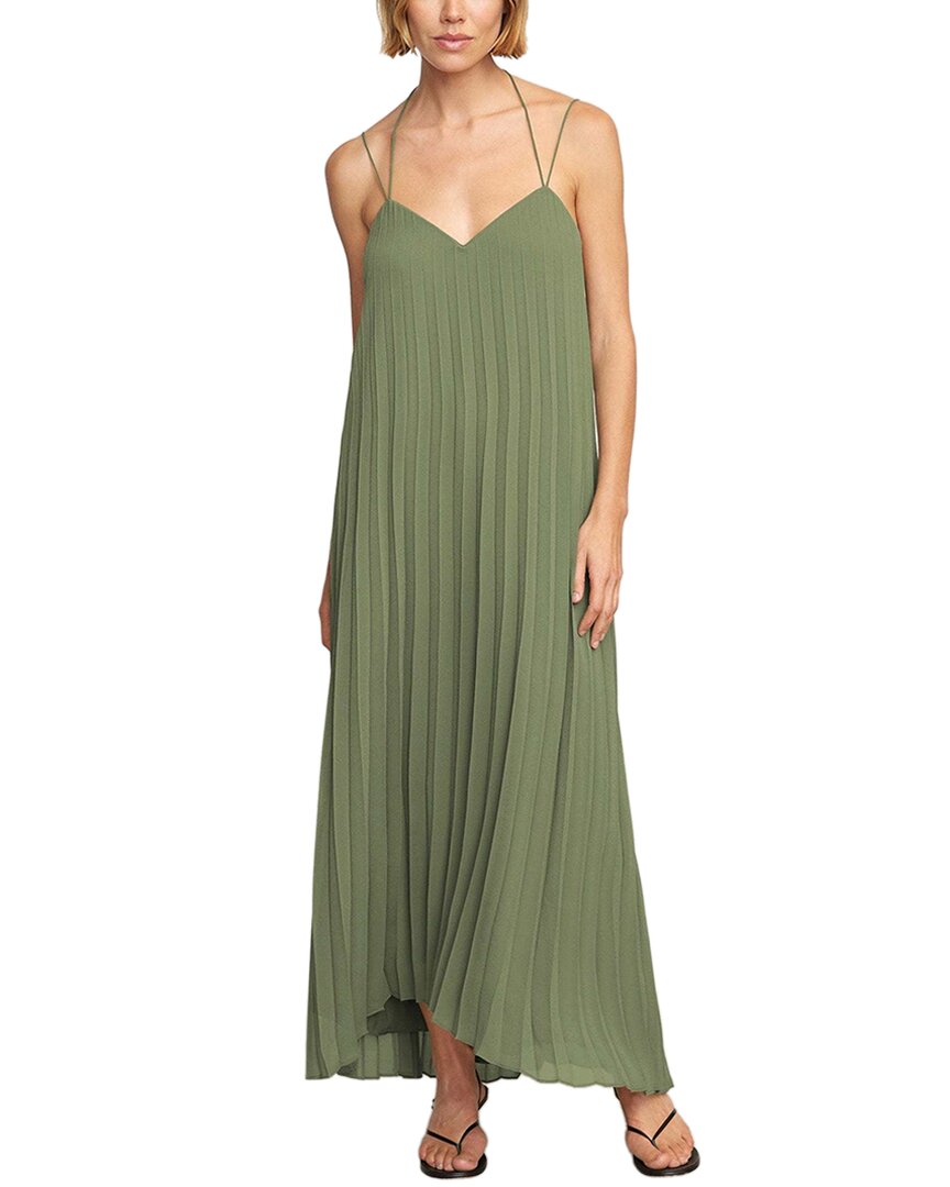 Modern Citizen Juliette Pleated Maxi Dress In Green