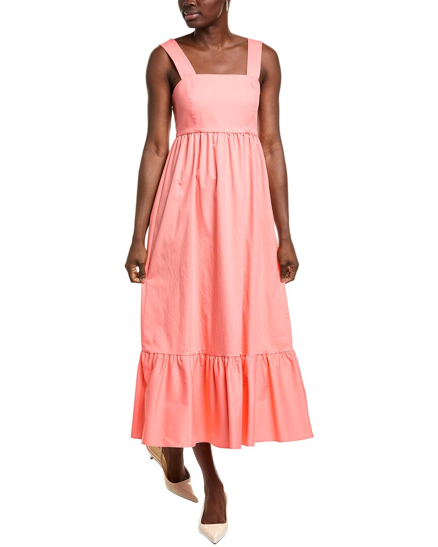 Hugo Boss Davaca Midi Dress In Pink