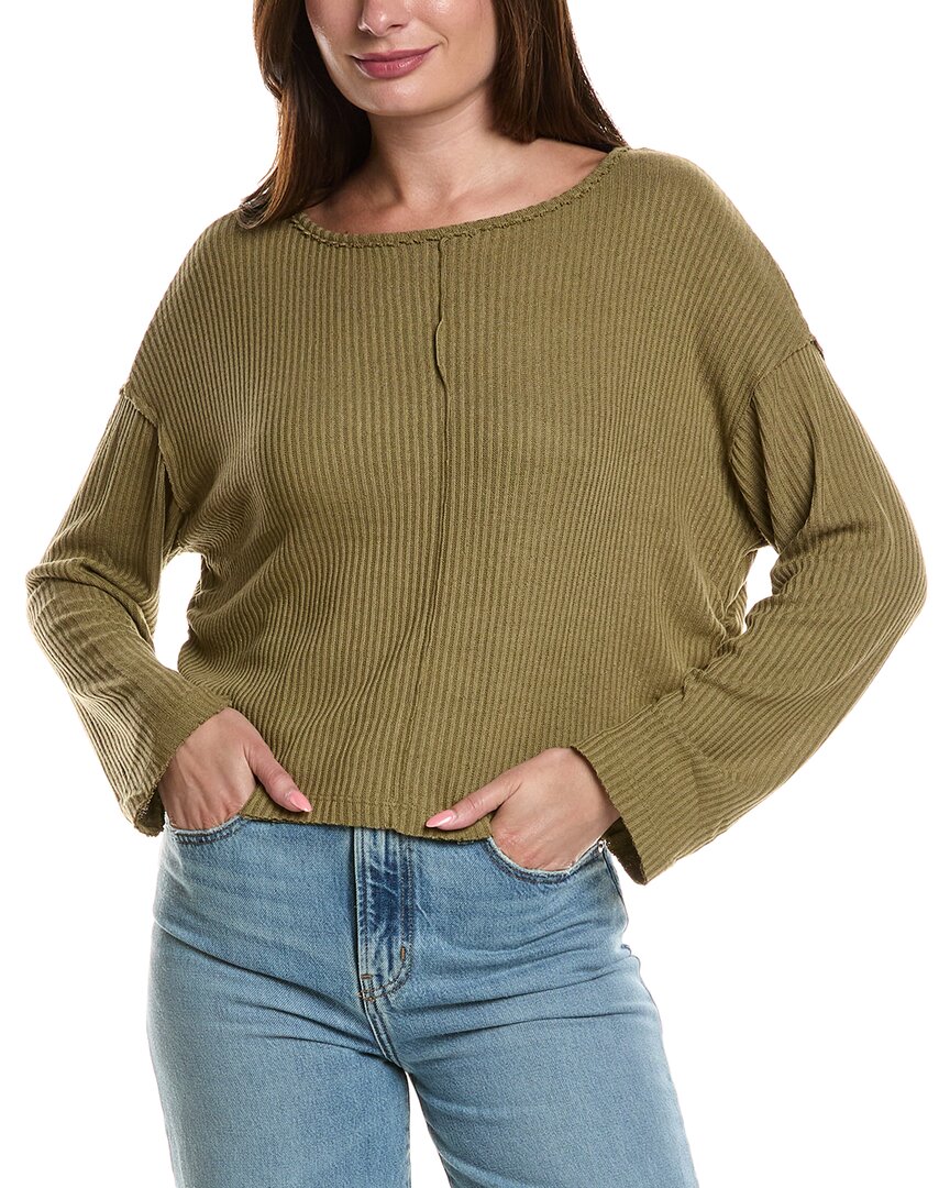 Project Social T Get It Right Textured Rib Top In Green