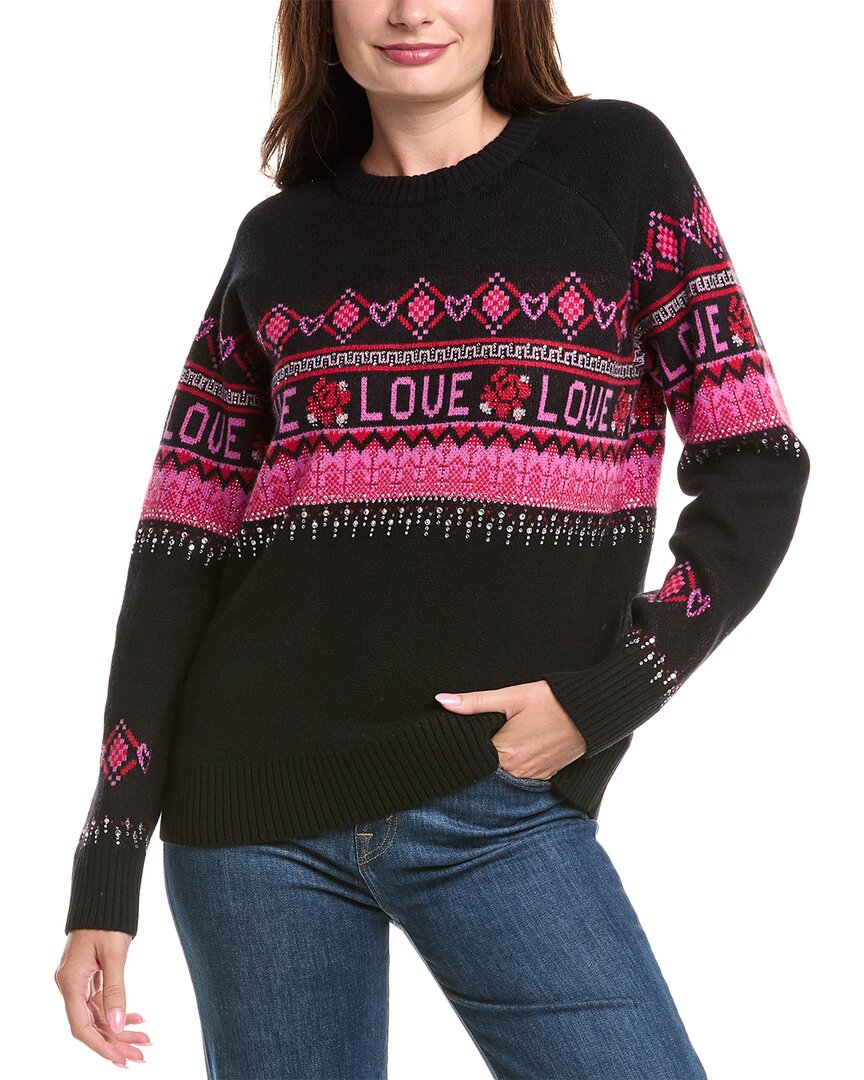 Johnny Was The Fairisle Wool & Cashmere-blend Pullover In Black