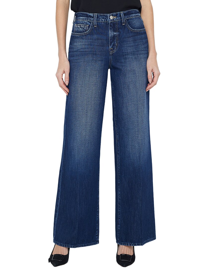 L Agence Joanne Low-rise Wide-leg Jeans In Blue