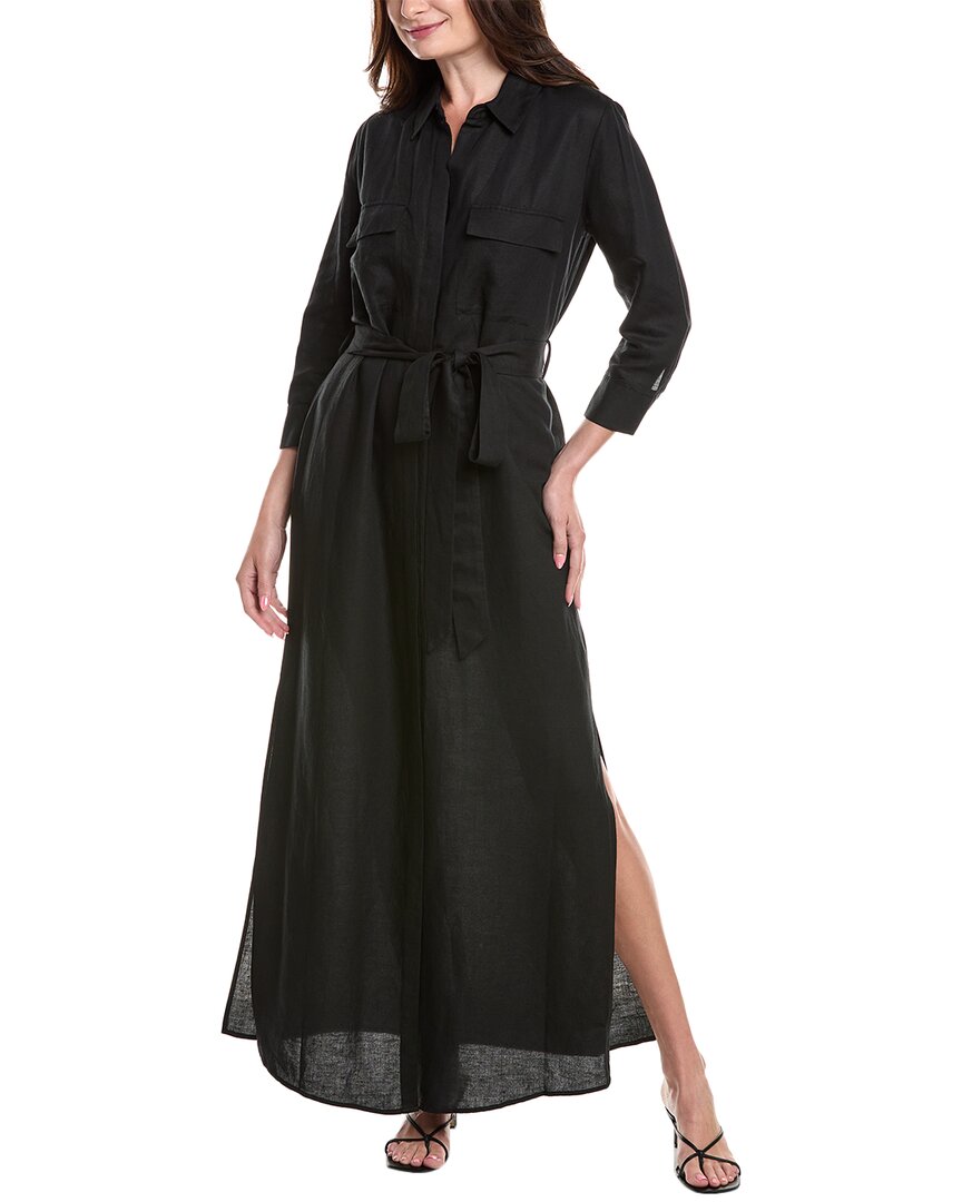 L Agence L'agence Cameron Long Linen-blend Shirtdress