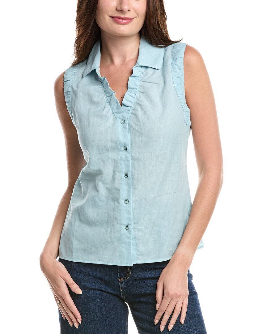 Cabi Shiver Linen-blend Top